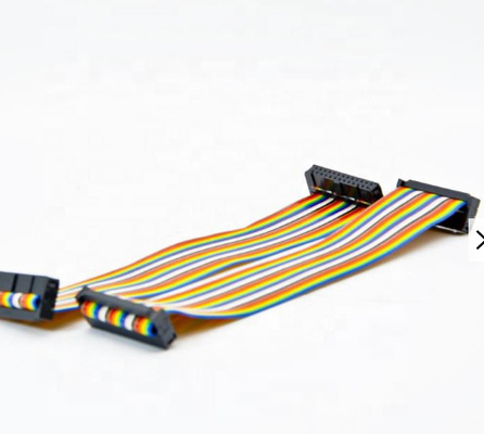 FPC weibliche flexible PWB-Kabel-Regenbogen-Farbe 2,0 2.54mm 60 Pin Flat Ribbon