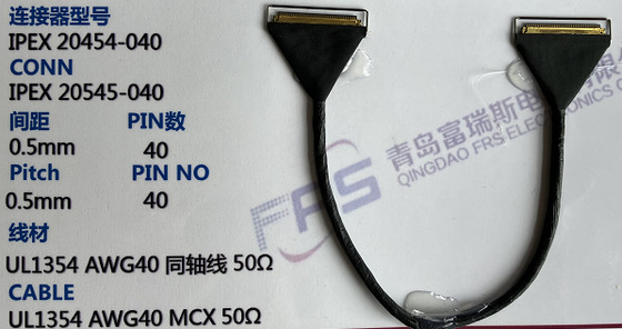 330mm Awg40 LVDS Verbindungsstück 40 elektrische Leitungs-Versammlungen Pin 0.5mm