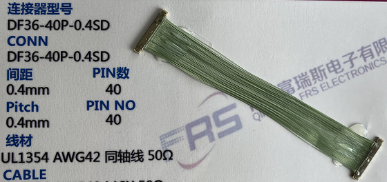 Mikrokoaxialität Awg40 30 Pin To 40 Kabel-Doppelt-Beilauflitze-Versammlung Pin LVDS