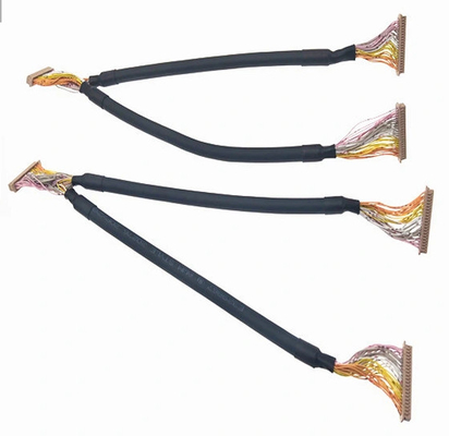 Schild-Kabel 40p LVDS des Kabelbaum-50mm einzelnes doppeltes Pkw-Anhänger-30awg