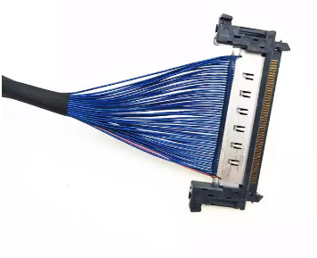 Mikrokoaxialkabel-Versammlungen AWG44 0.5mm, 170mm LVDS Kabel