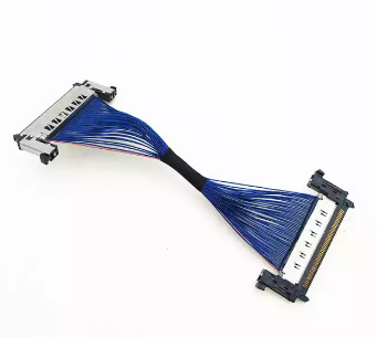 Mikrokoaxialkabel-Versammlungen AWG44 0.5mm, 170mm LVDS Kabel