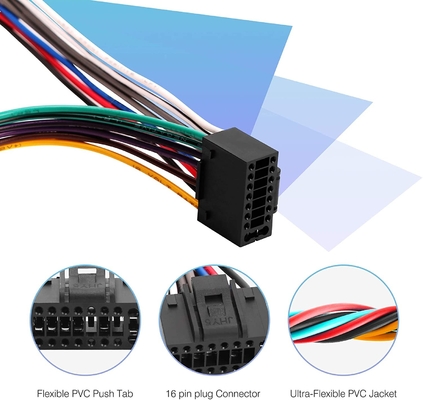 18AWG 4 Pin Car Stereo Connector Electrical-Kabelstrang des Sprecher-16