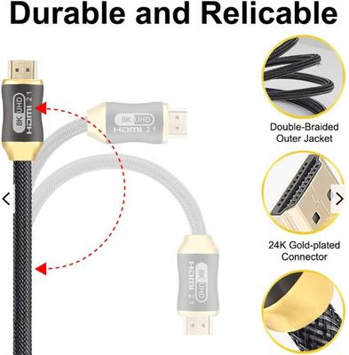 Hochgeschwindigkeits-Hdmi Draht 4k 120hz Hdmi 2,1 ultra Kabel-30awg