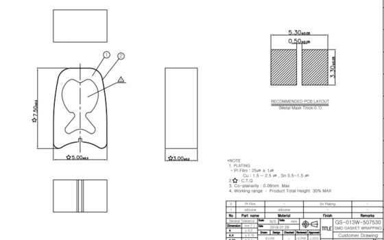 Dichtung 30mm Ring-SMD runzelte flaches O für Stromerzeugung